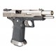 Страйкбольный пистолет WE COLT M1911 HI-CAPA 5.1 WET REX Long, металл, перфорированный кожух, WE-H001WET-SV